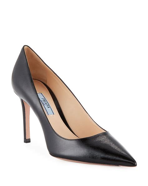 prada saffiano patent leather pumps